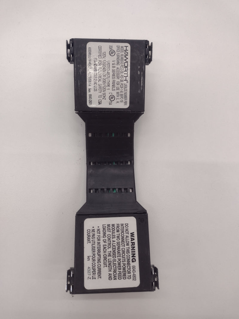 HAWORTH PBFX Cubicle Power Panel-to-Panel Connector, PCSS-3B PCF-3B PCOF-1-B BEP