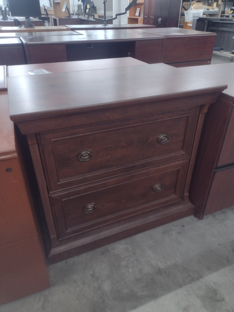 Pre-Owned Mahogany Laminate 2-Drawer Lateral File