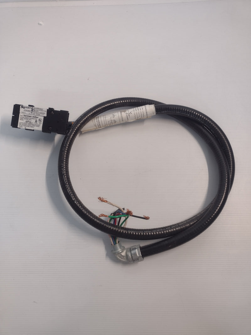 Herman Miller 72" E1322.2 Power Base Entry/Feed/Whip for Ethospace Panel Systems