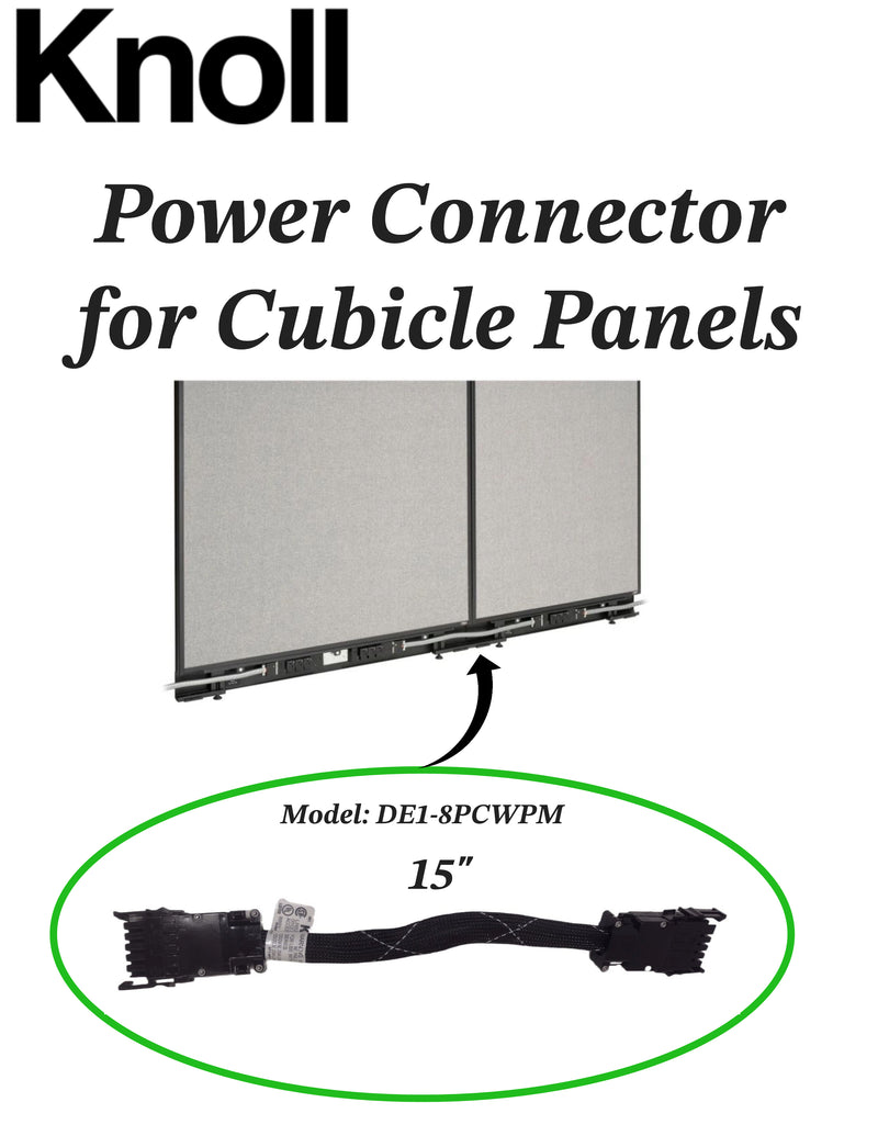 Knoll 15" DE1-8PCWPM Power Connector/jumper (module-to-module) for Cubicles