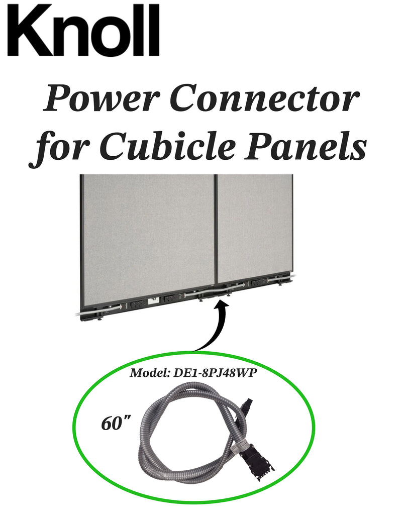 Knoll 60" DE18PJ48WP Power Connector/Jumper Cable for Knoll Dividends Cubicles