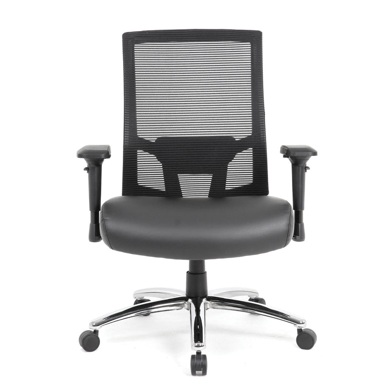 OfficeSource Big & Tall Mesh Back Executive Chair w/Heavy-Duty Chrome Base