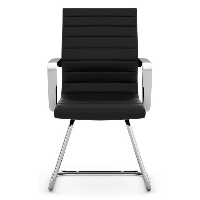 Office Source Tre Collection Executive Guest Chair w/Chrome Sled Base