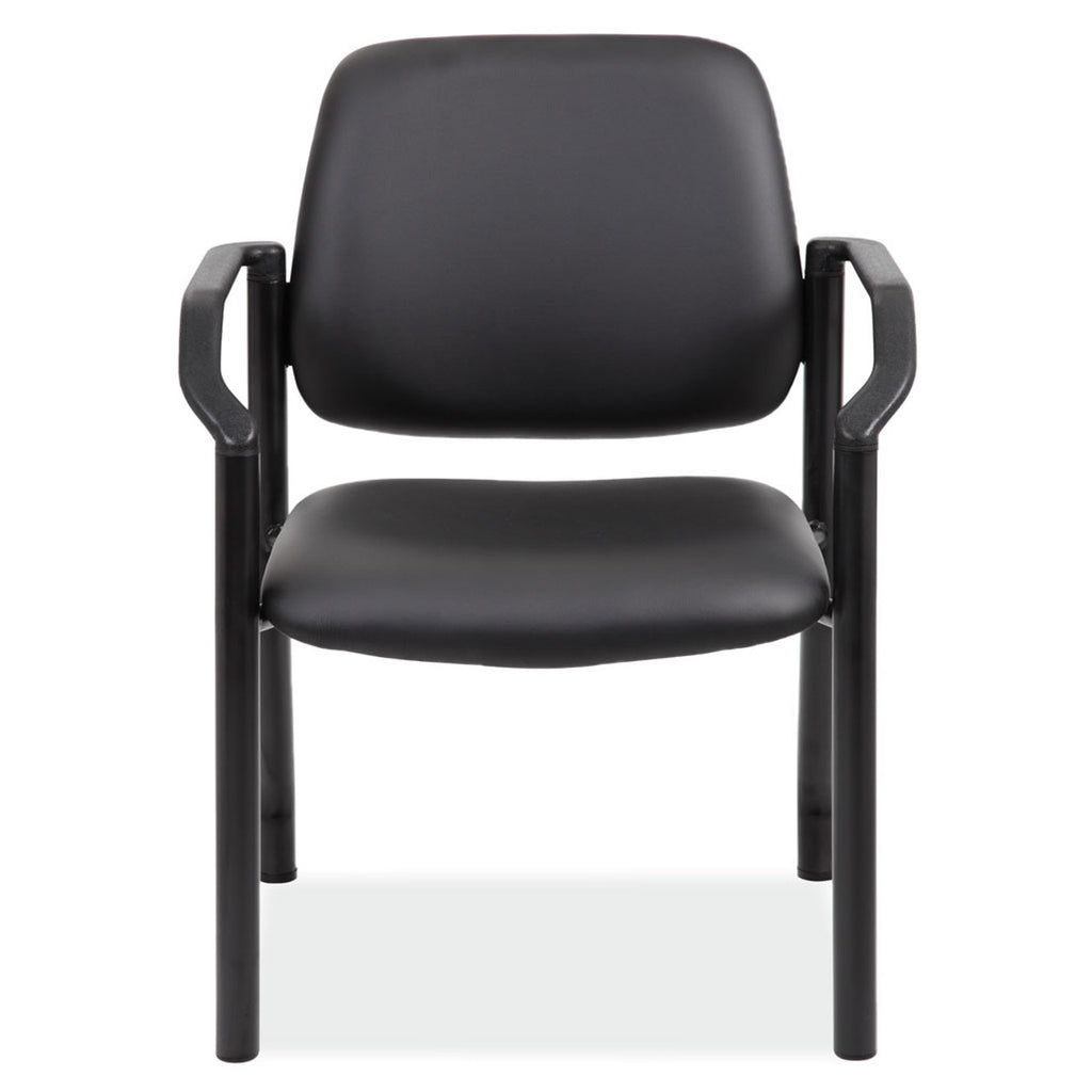 OfficeSource Big & Tall Guest Chair w/Arms & Black Frame- 300 LBS Weight Capacity