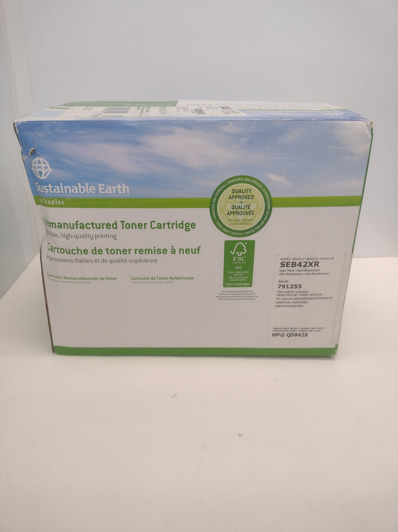 Staples Sustainable Earth SEB42XR Remanufactured Toner Cartridge for HP Q5942X