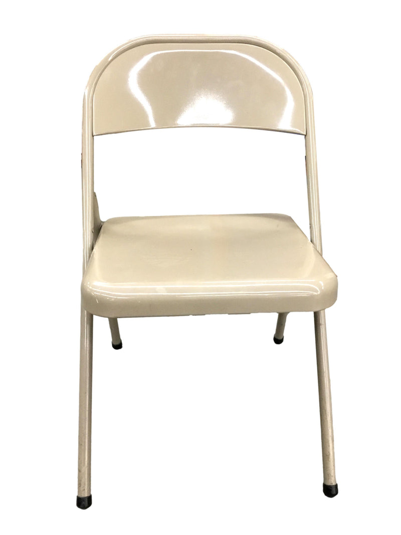 Pre-Owned Beige Metal Folding Chair