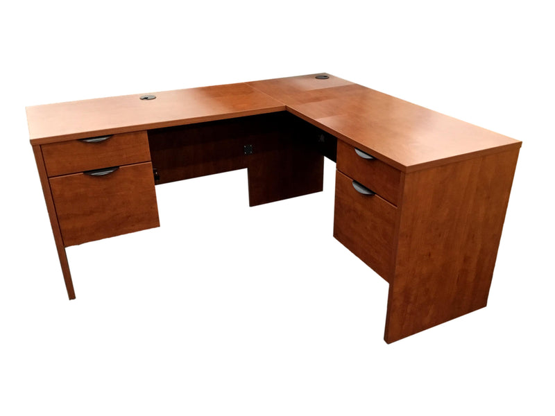 Candex - Rum Cherry L Shape Desk - 54" x 62"