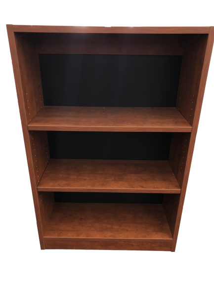 Candex 3-Shelf Rum Cherry Bookcase