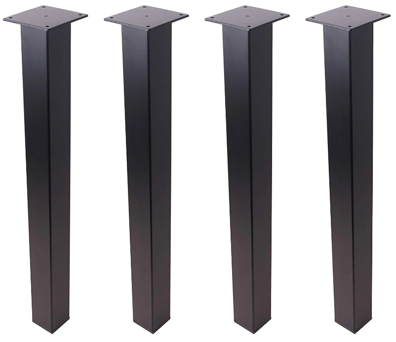 Set of Four, Heavy Duty Black Square Legs
