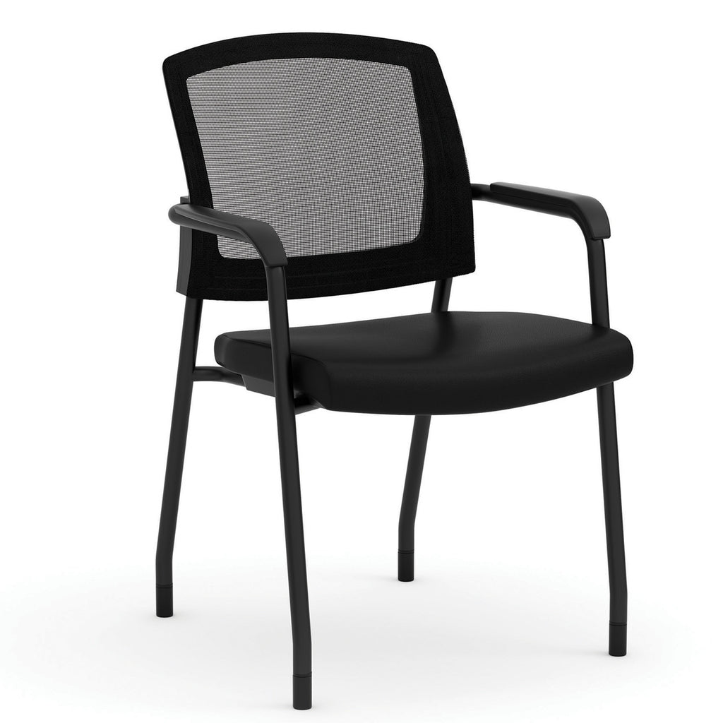 Office Source Micro Mesh Back Side Chair with Arms Fabric Seat