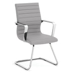 Office Source Tre Collection Executive Guest Chair w/Chrome Sled Base