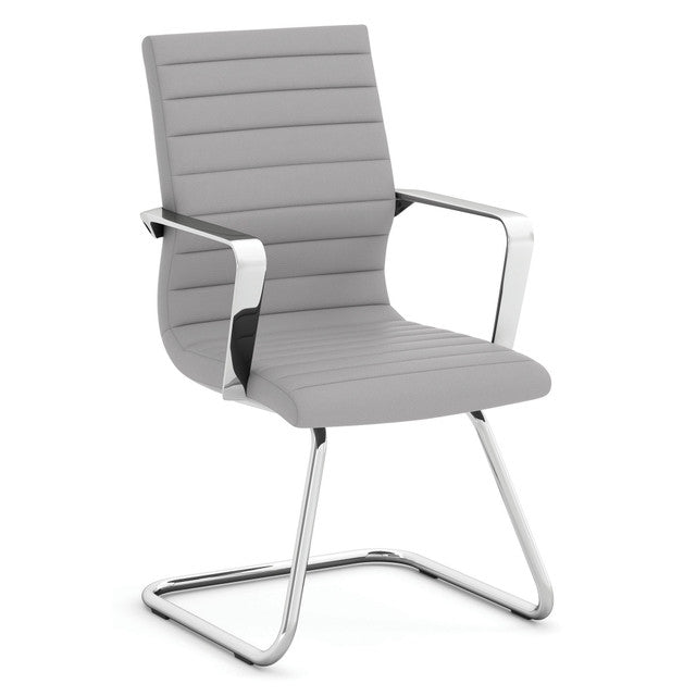 Office Source Tre Collection Executive Guest Chair w/Chrome Sled Base
