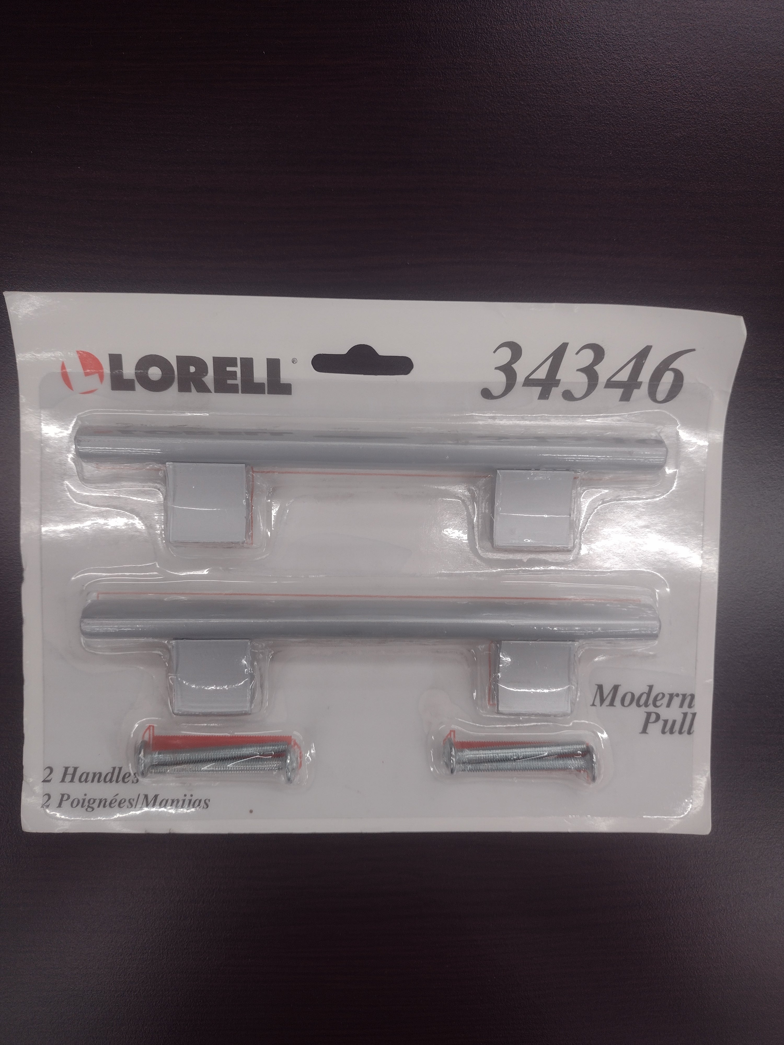 Lorell 6" 34346 Laminate Drawer Modern Cabinet Pull Handles - 2 per pack - NEW!