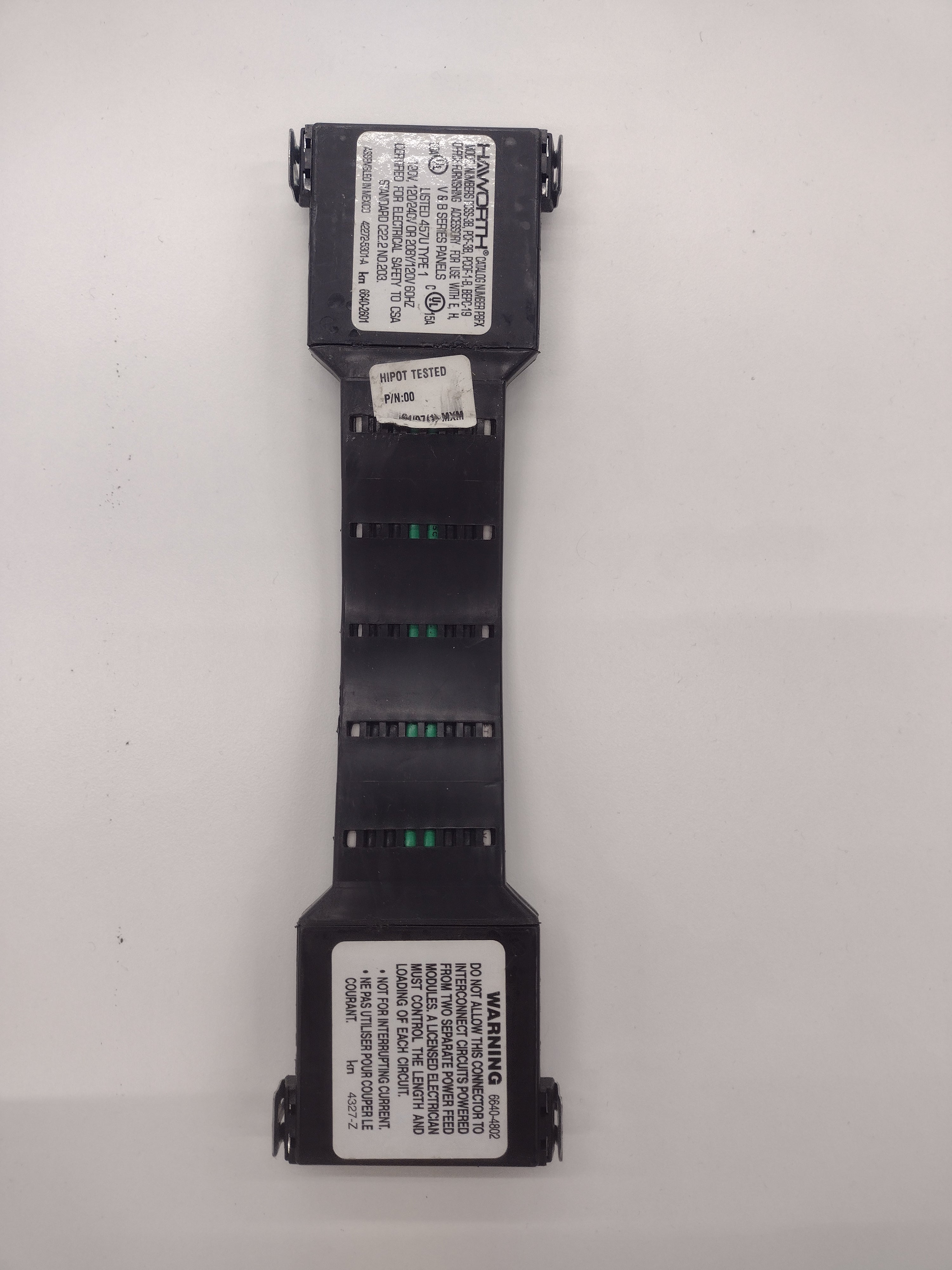 HAWORTH PBFX Cubicle Power Panel-to-Panel Connector, PCSS-3B PCF-3B PCOF-1-B BEP