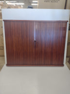 MooreCo 40(W)" x 30(H)" Dry Erase Whiteboard w/sliding "bread box" doors + key