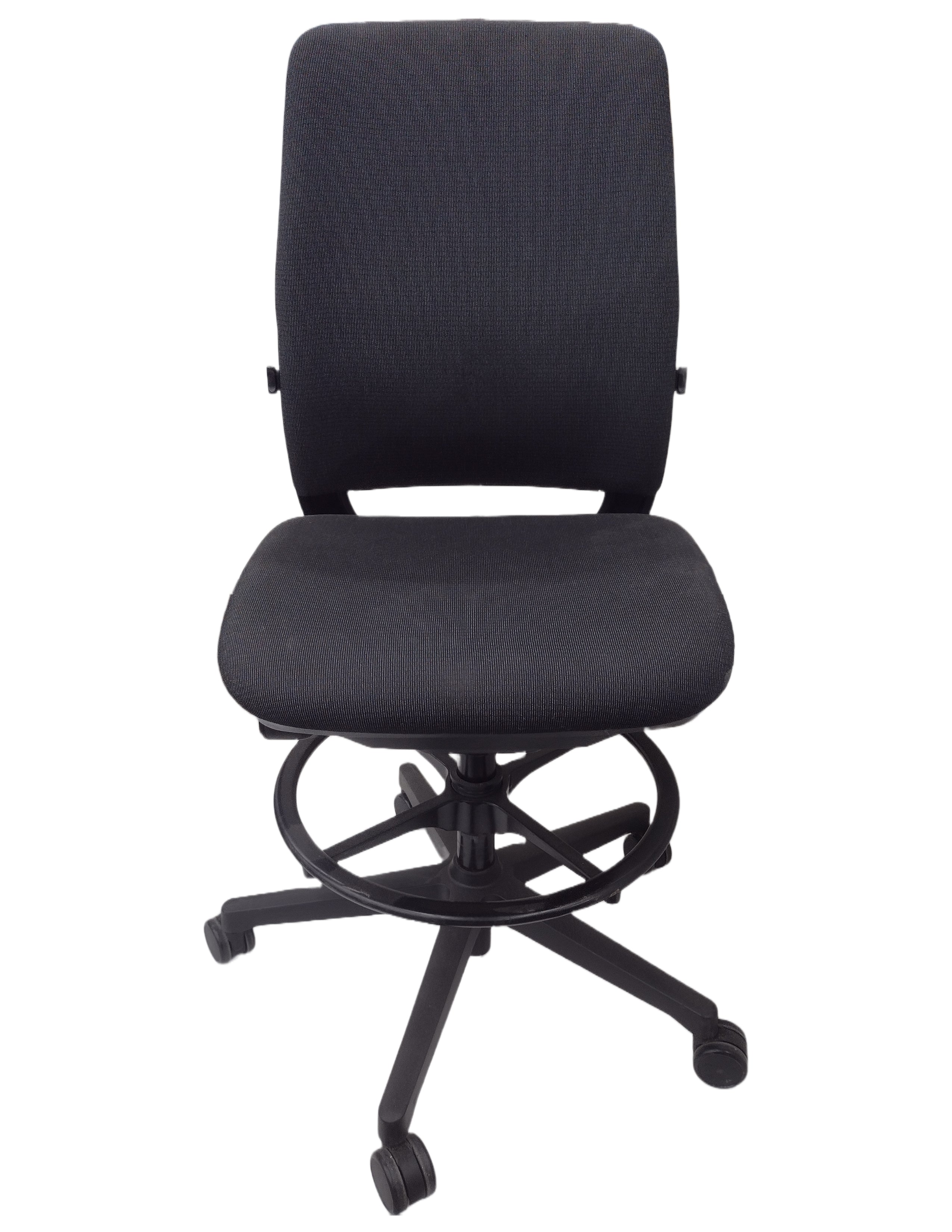 Steelcase Amia Armless Swivel Stool 4827410 - Black Fabric (Pre-Owned)