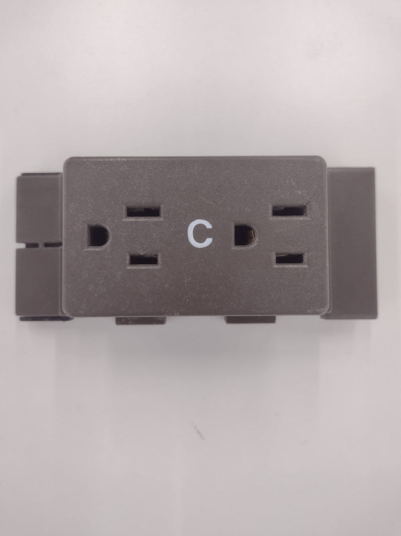 Herman Miller E1311.C Duplex Receptacle Outlet for E-Series Cubicle Panels