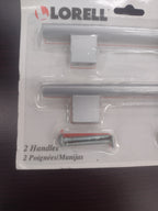 Lorell 6" 34346 Laminate Drawer Modern Cabinet Pull Handles - 2 per pack - NEW!