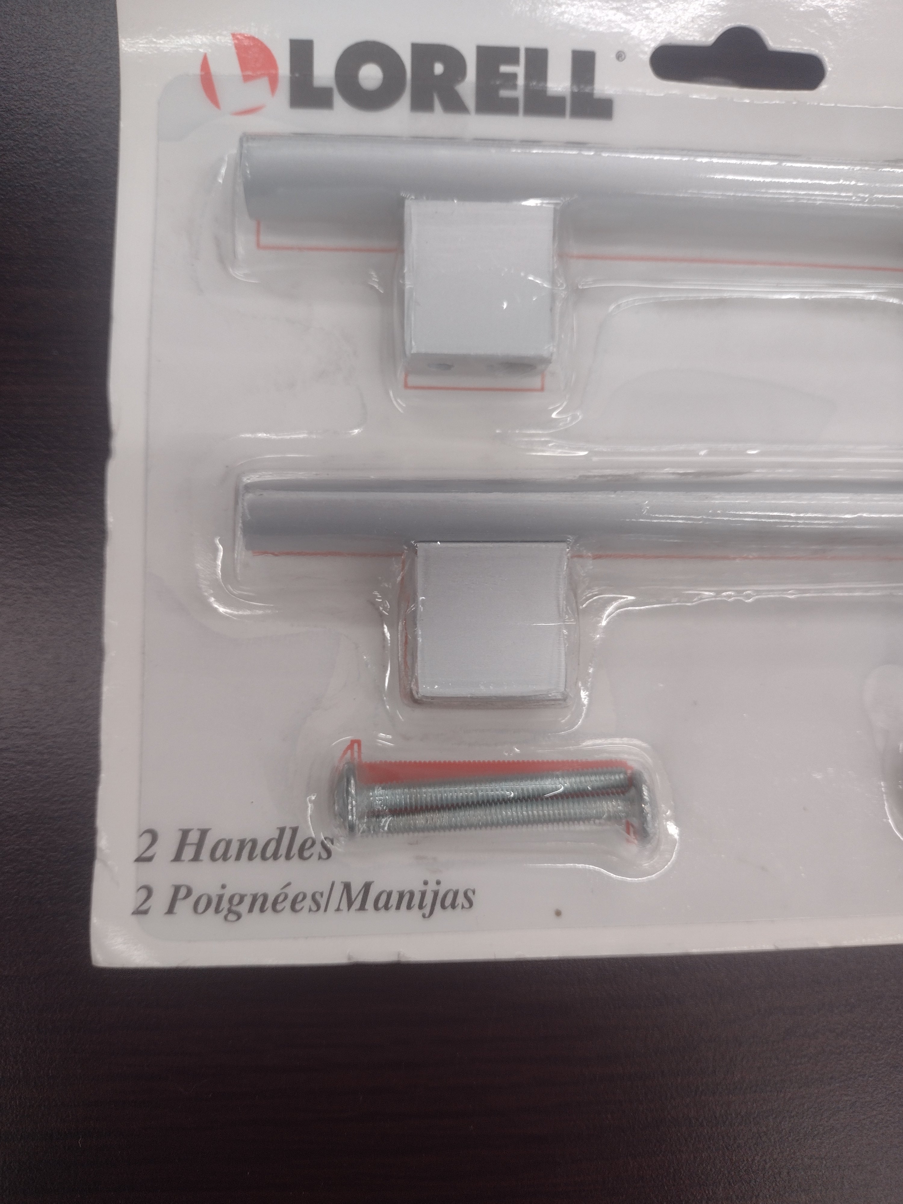 Lorell 6" 34346 Laminate Drawer Modern Cabinet Pull Handles - 2 per pack - NEW!