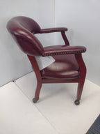 OfficeSource Lancaster Collection Traditional Black or Oxblood Executive Guest Chairs