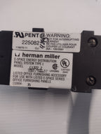 Herman Miller 72" E1322.2 Power Base Entry/Feed/Whip for Ethospace Panel Systems