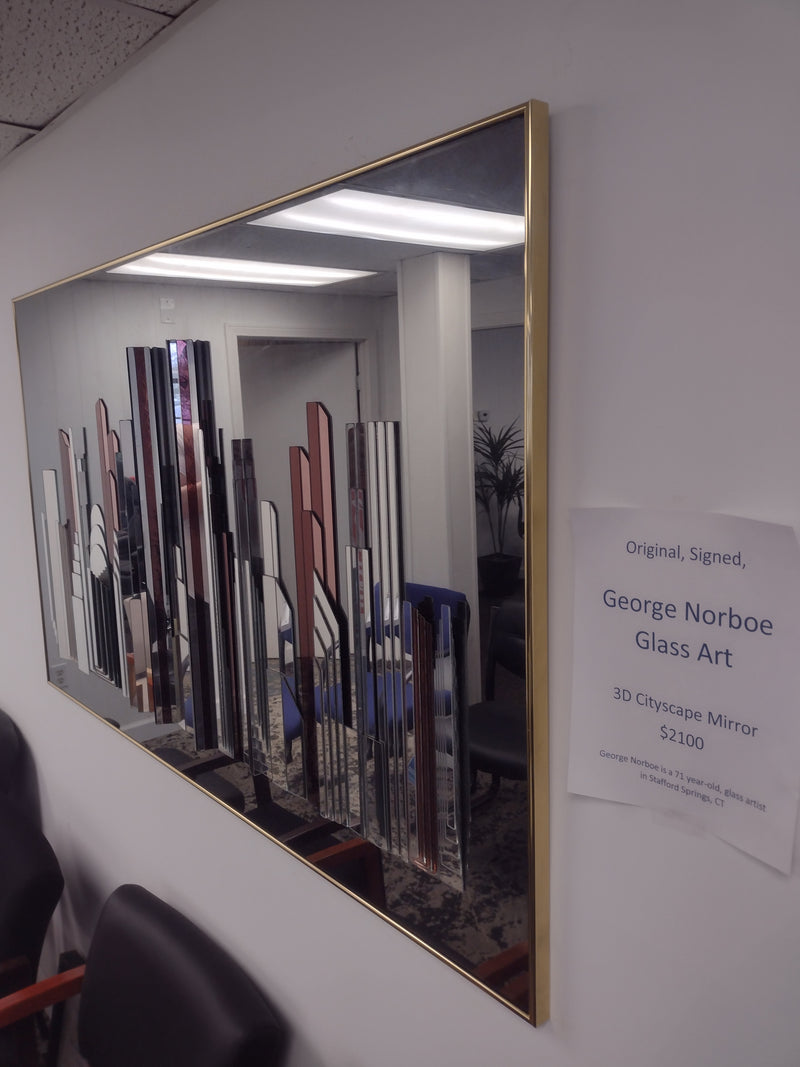 George Norboe 3D Cityscape Mirror - Signed Original