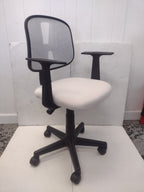 NEW - Mid-Back White Mesh Swivel Task Office Chair for Young Students
