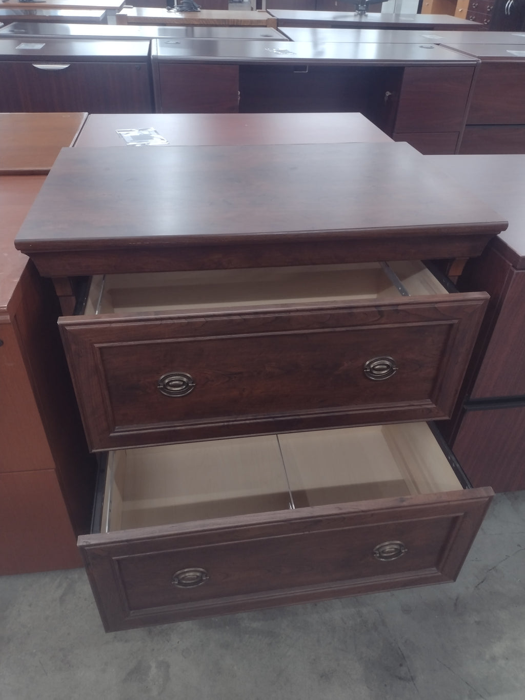 Pre-Owned Mahogany Laminate 2-Drawer Lateral File