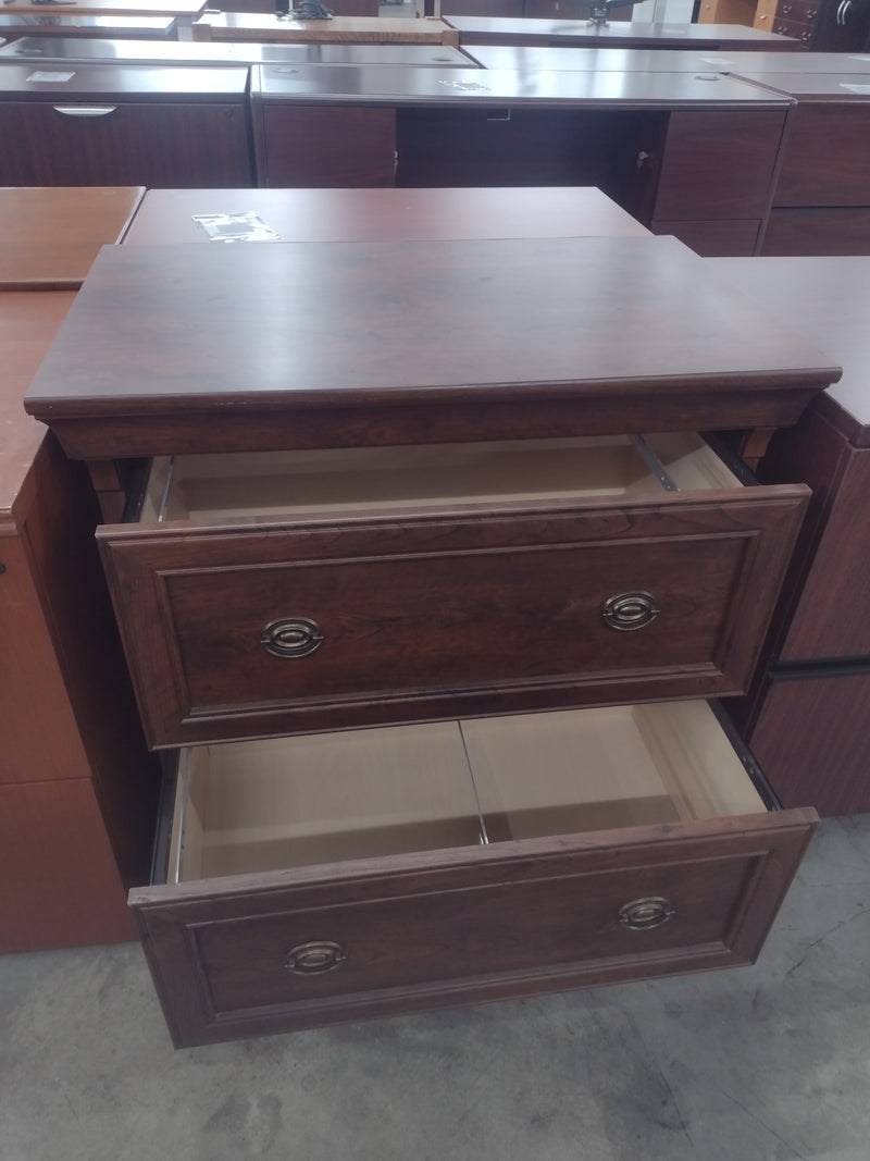 Pre-Owned Mahogany Laminate 2-Drawer Lateral File