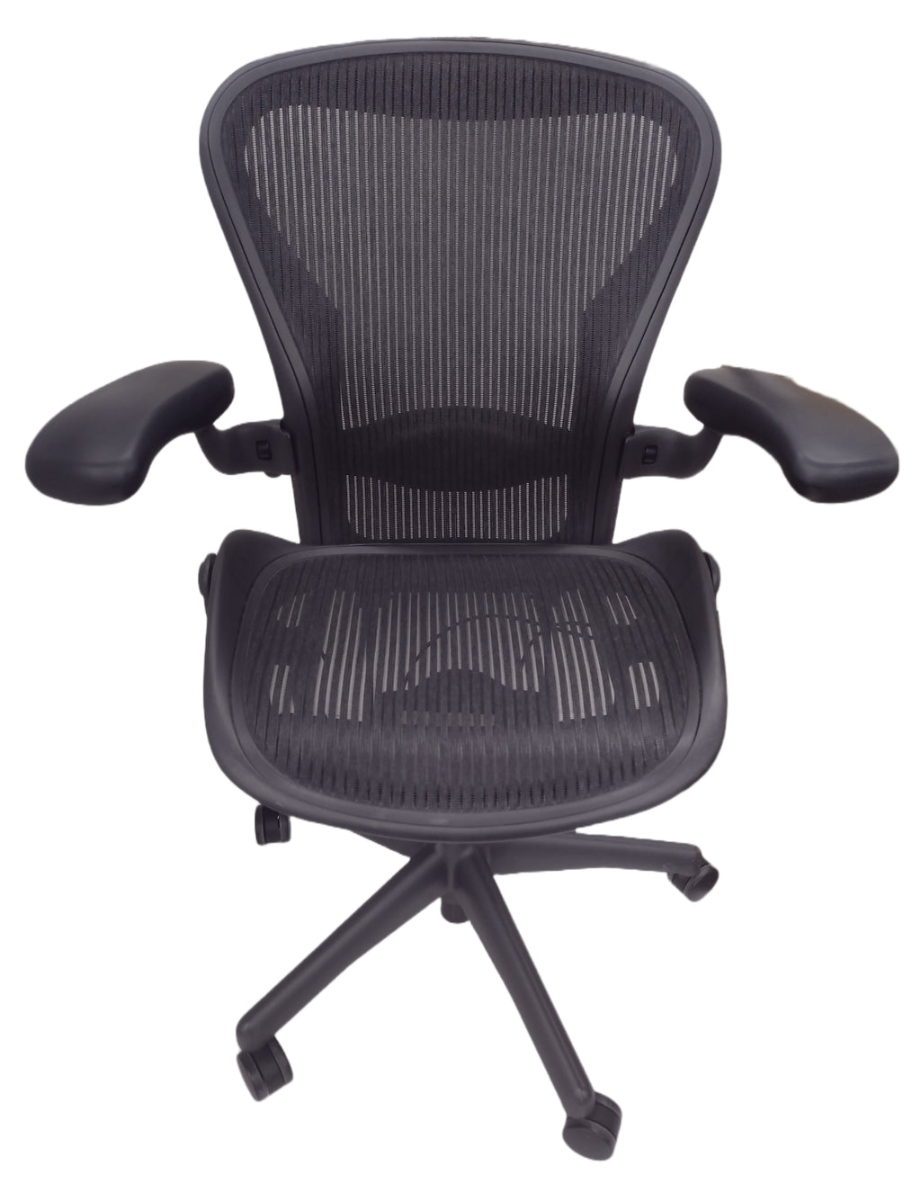 Pre-Owned Herman Miller Aeron Office Chair (Black, Blue, Gray, or Brown) - Size B, Medium, with Headrest Option