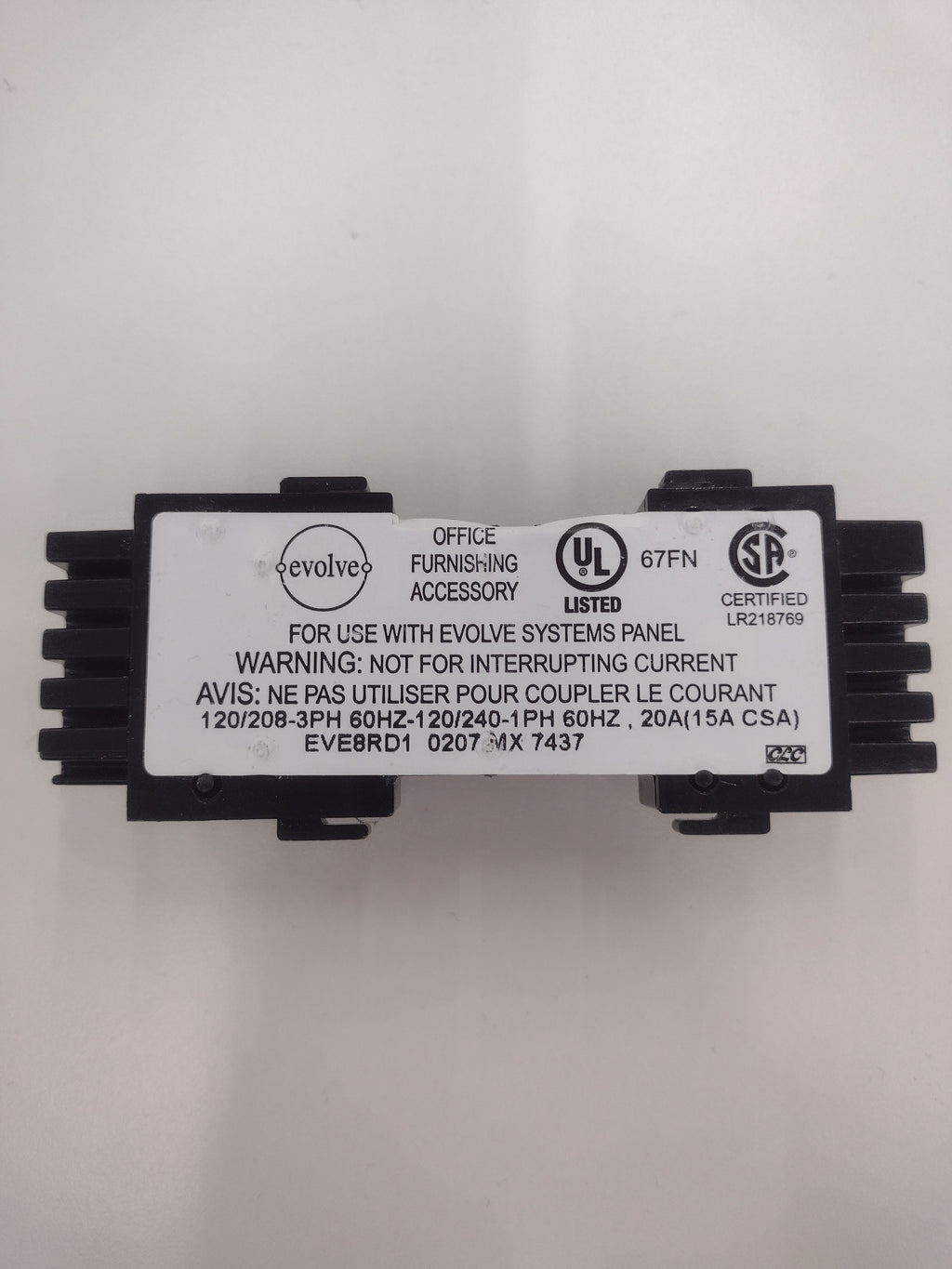 Evolve EVE8RD1 Duplex Receptacle Outlet for Evolve Systems Cubicle Panels