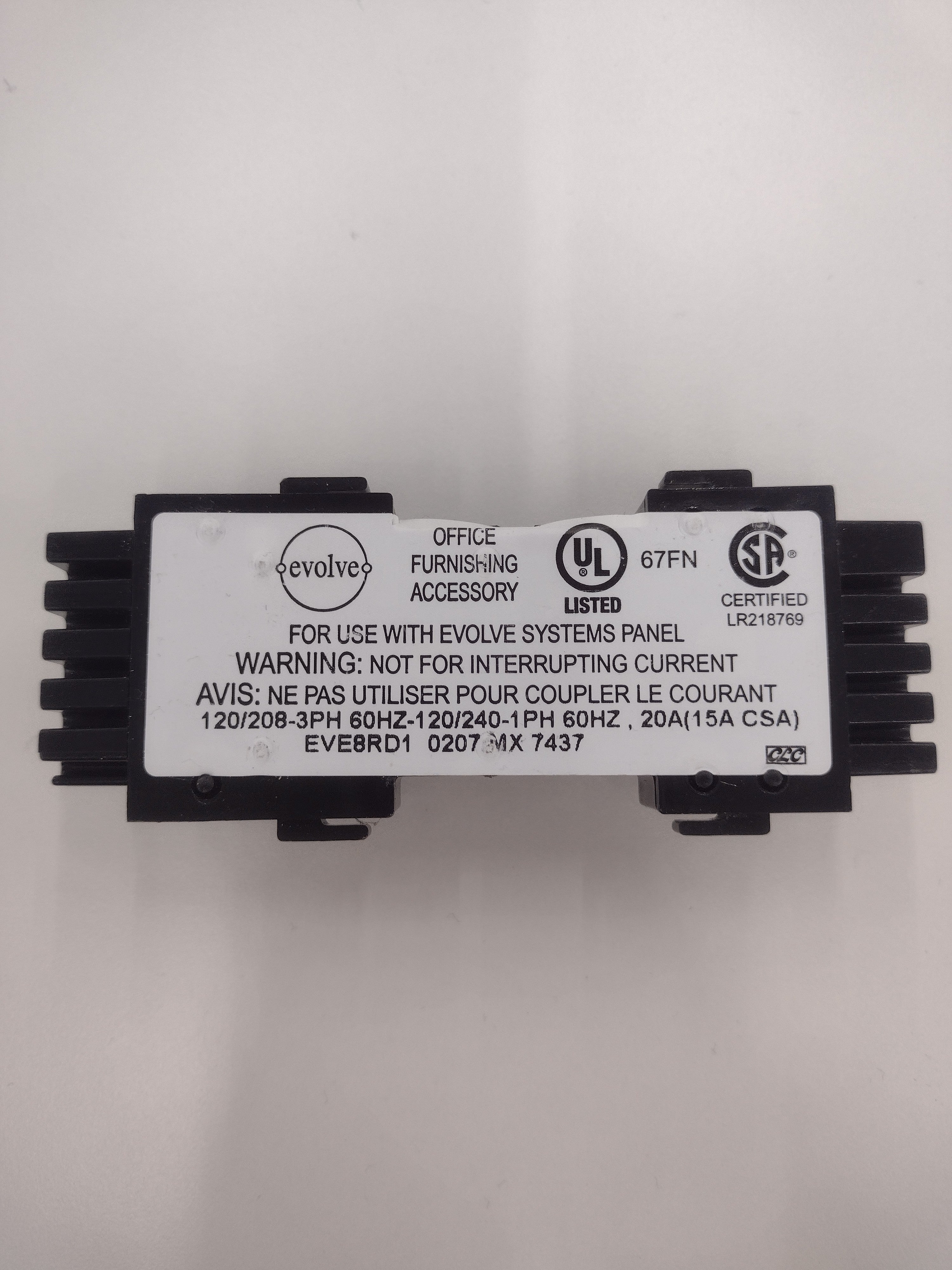 Evolve EVE8RD1 Duplex Receptacle Outlet for Evolve Systems Cubicle Panels