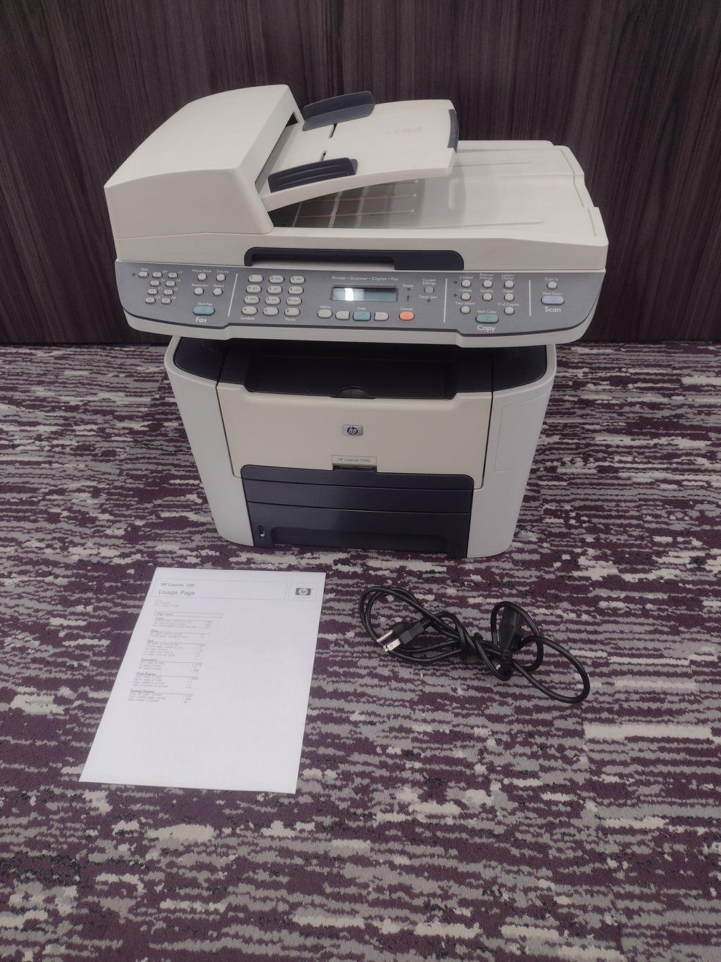 HP LaserJet 3390 All-in-One Printer (print, copy, scan, fax), 9K pages!