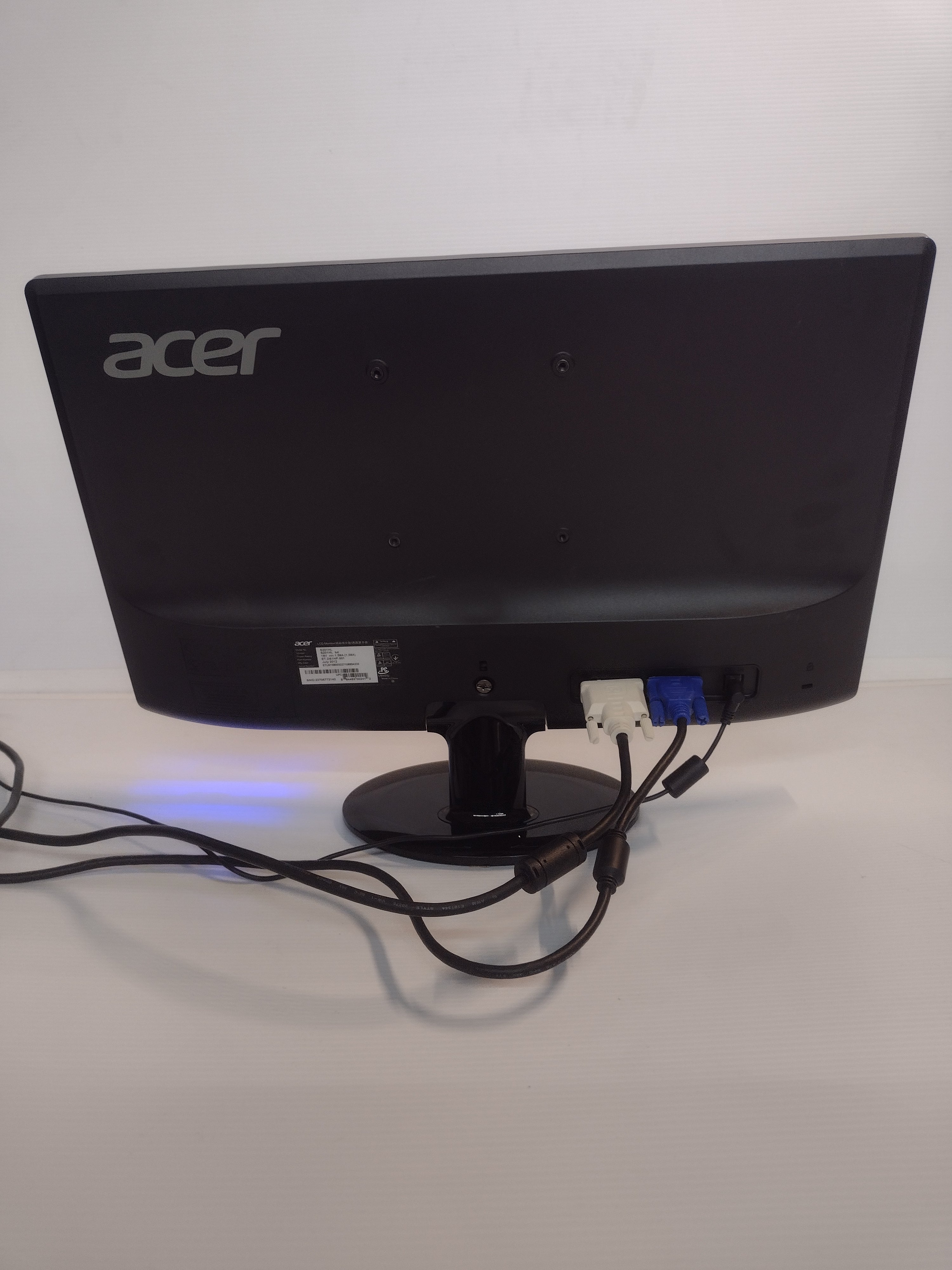 Acer Monitor, Pre-Owned, S201HL bd 20" 1600 x 900 Widescreen