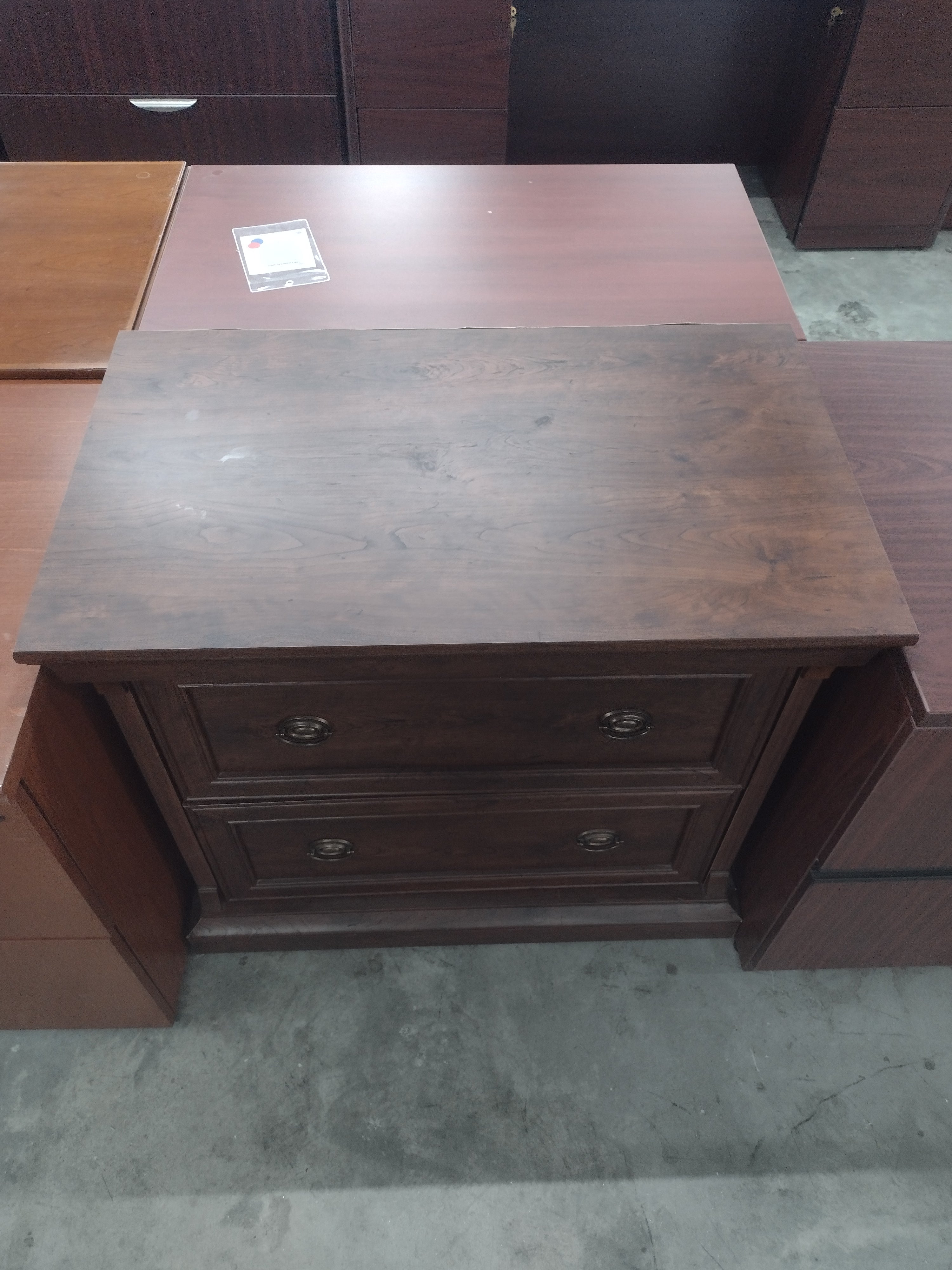 Pre-Owned Mahogany Laminate 2-Drawer Lateral File