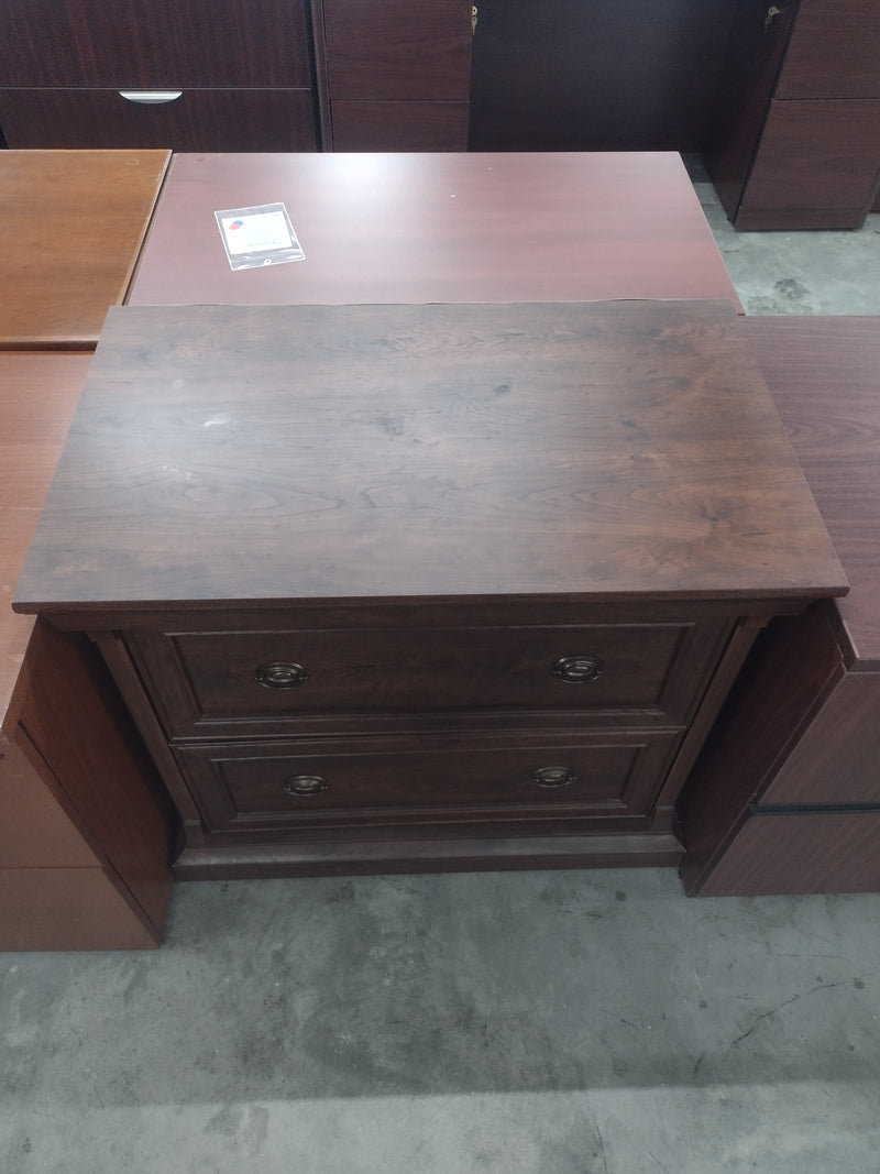 Pre-Owned Mahogany Laminate 2-Drawer Lateral File