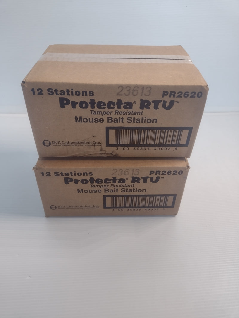 LOT OF 2 - Bell Laboratories Protecta RTU Mouse Bait Trap Station (12 per pack)