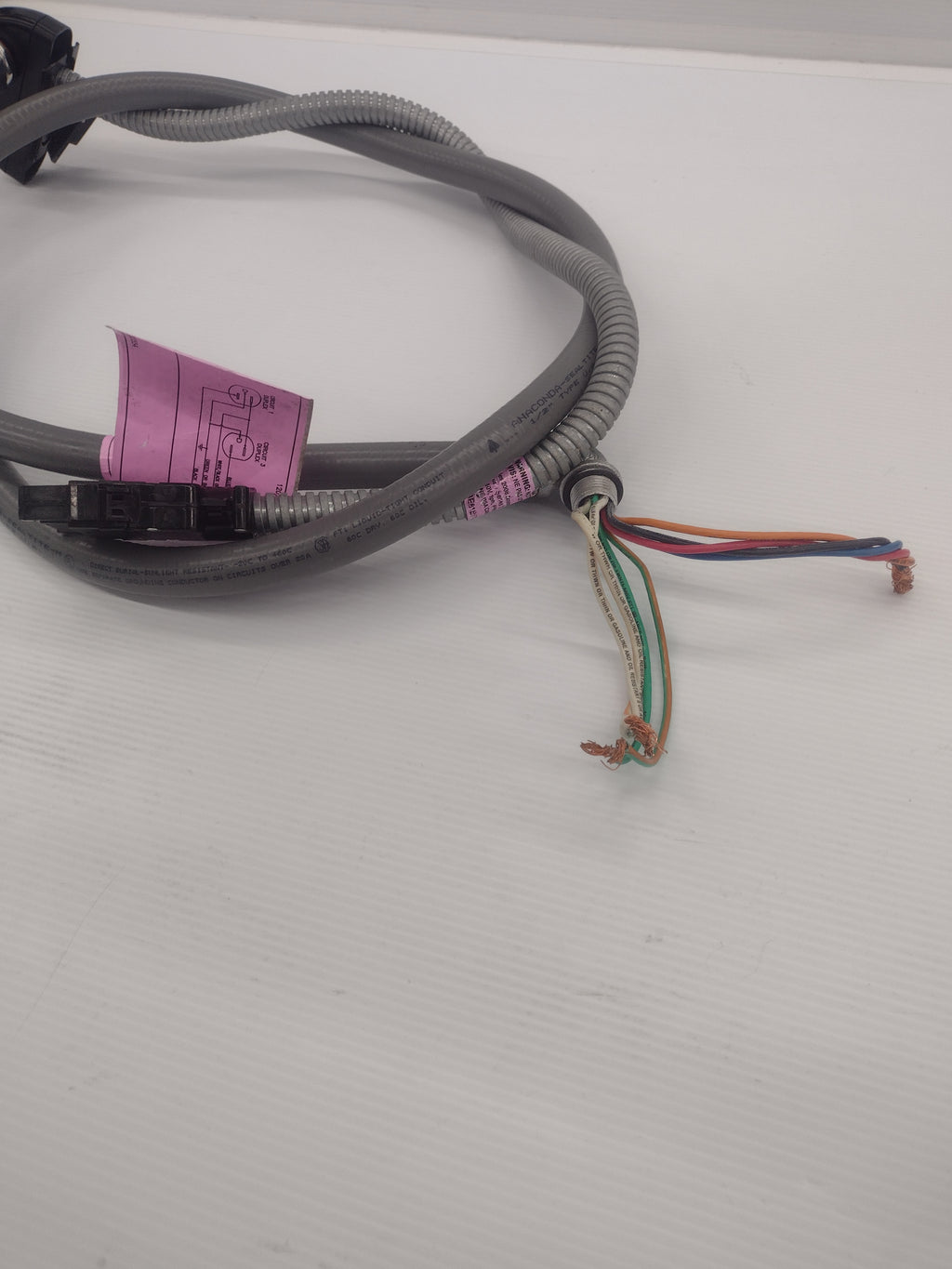 72" Power Base Entry/Feed/Whip for Boulevard Office Furnishing Cubicle Panels