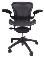 Pre-Owned Herman Miller Aeron Office Chair (Black, Blue, Gray, or Brown) - Size B, Medium, with Headrest Option