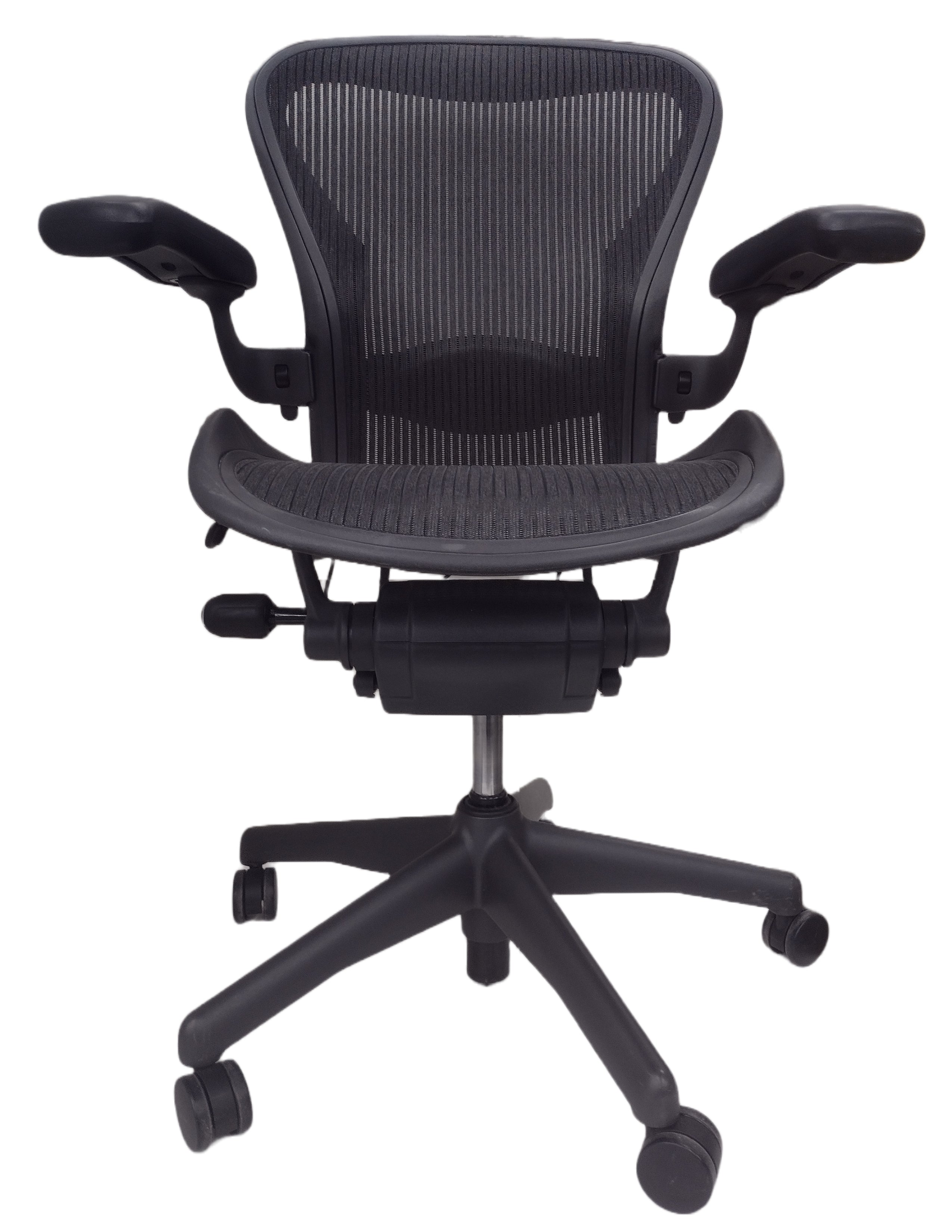 Pre-Owned Herman Miller Aeron Office Chair (Black, Blue, Gray, or Brown) - Size B, Medium, with Headrest Option