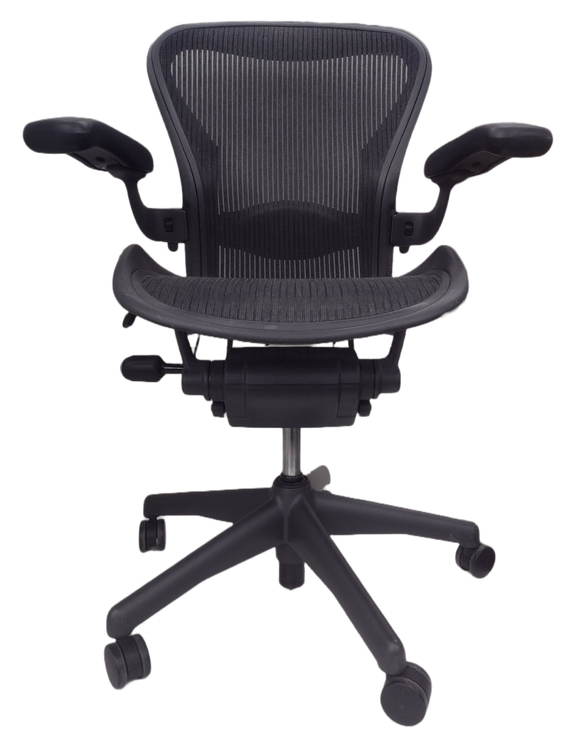 Pre-Owned Herman Miller Aeron Office Chair (Black, Blue, Gray, or Brown) - Size B, Medium, with Headrest Option