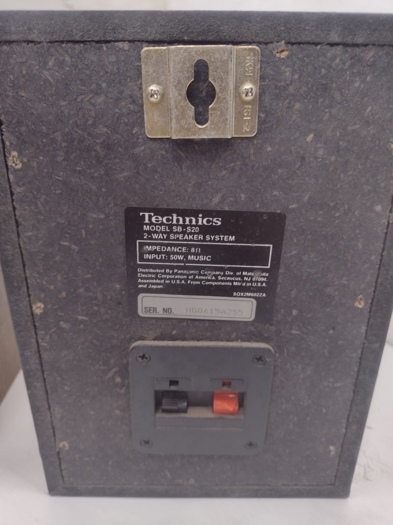 Vintage Technics SB-S20 2-Way 50W Bookshelf Speaker System