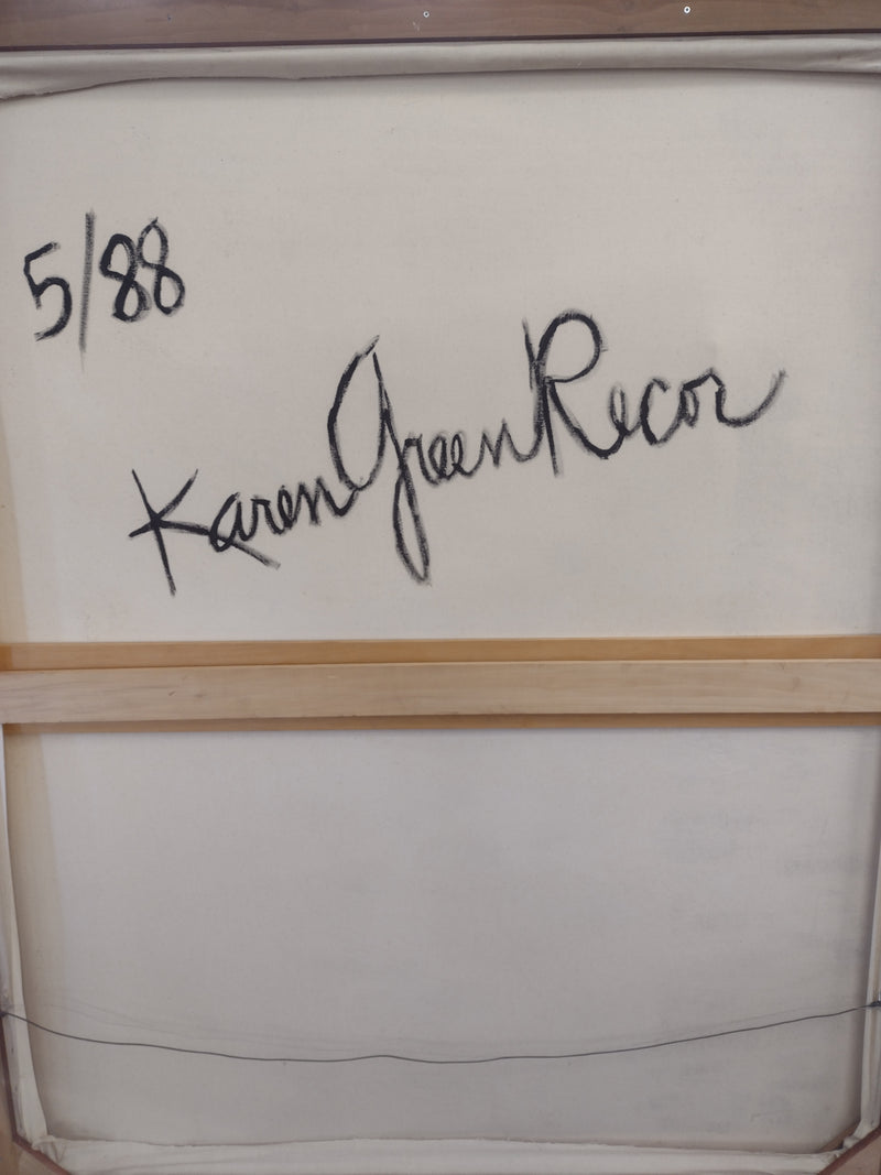 Original Karen Green Recor on Canvas Painting (#2): 74" x 62"
