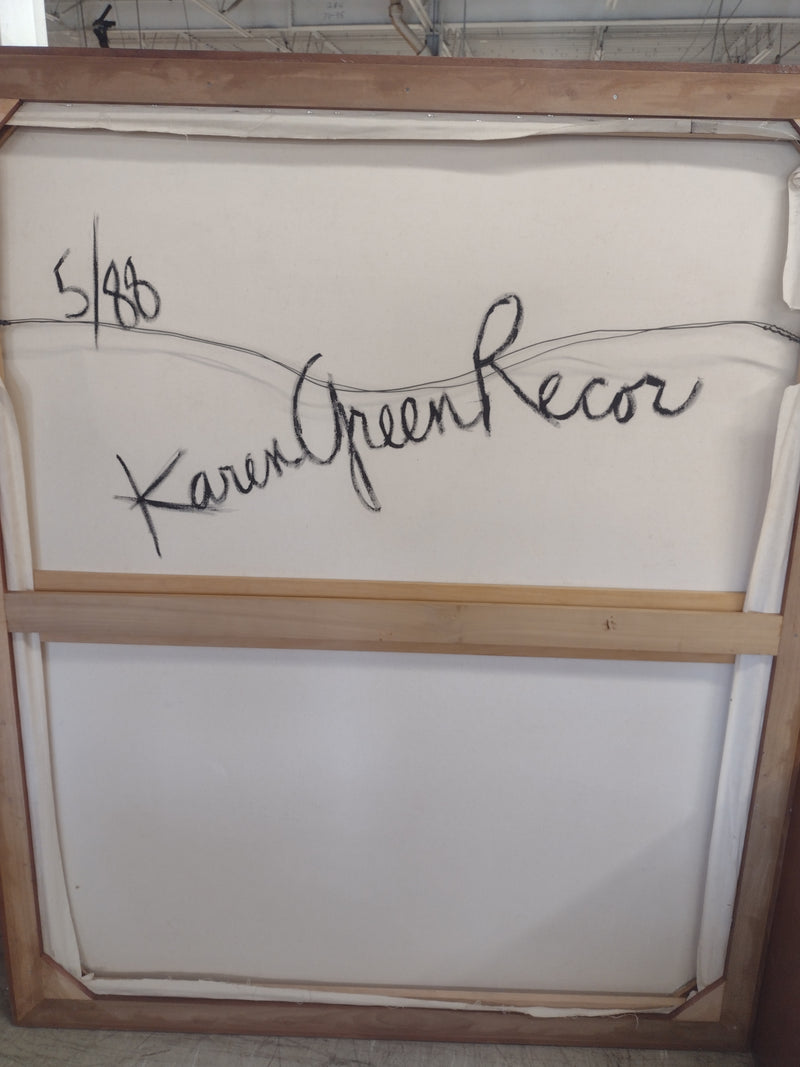 Original Karen Green Recor on Canvas Painting: 74" x 62"