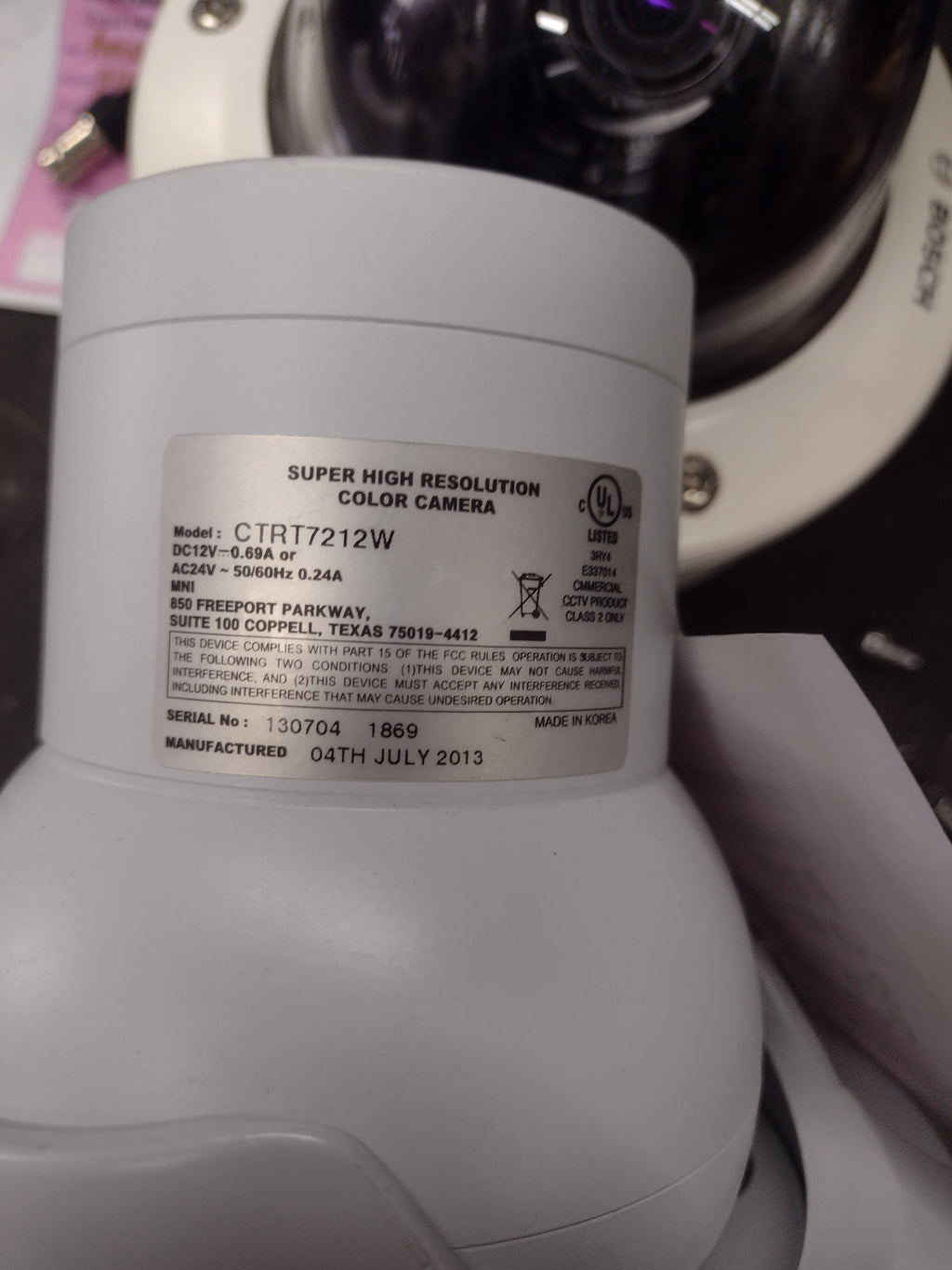 ADT CTRT7212W Super High Resolution Color Turret Camera 2.8-12 mm Lens