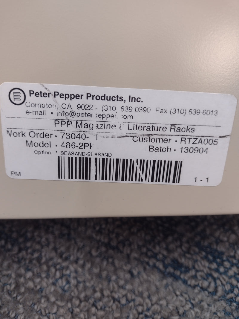 Peter Pepper 486-2P 24" Magazine & Literature Rack (w/mounting screws)