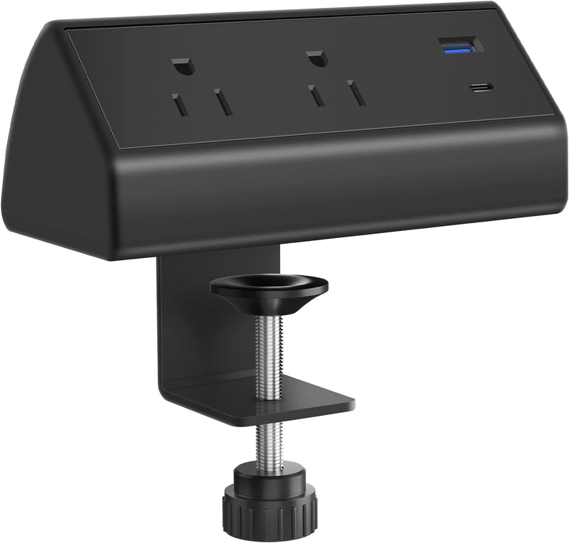 Desk Clamp Power Strip with 18W USB C Fast Charge Port