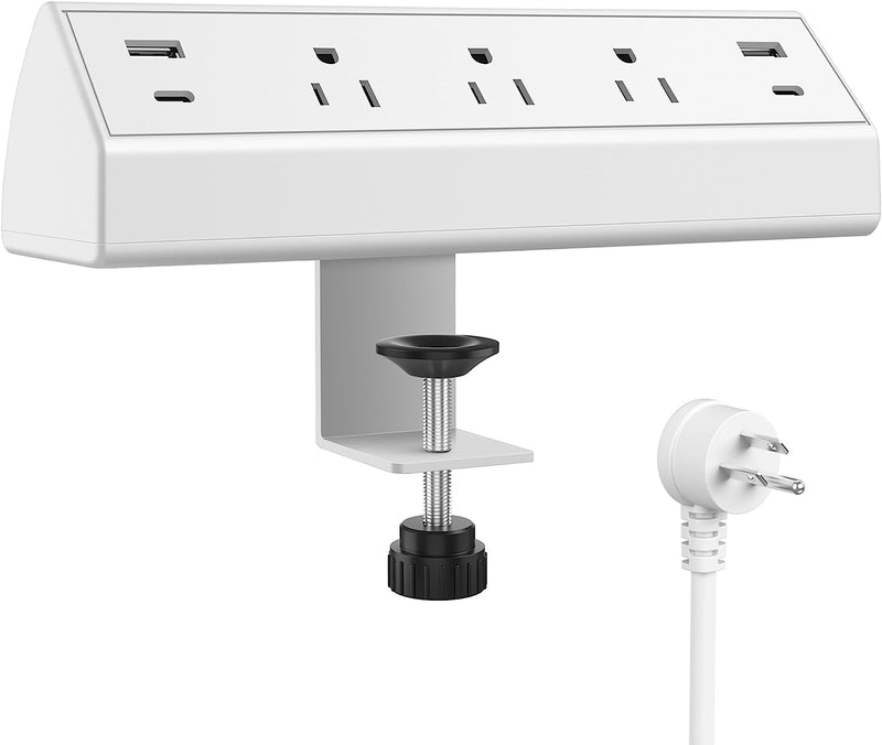 Desk Clamp Power Strip w/USB Ports