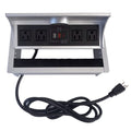 Silver 20w Power Insert with Wireless Charger for Conference Tables