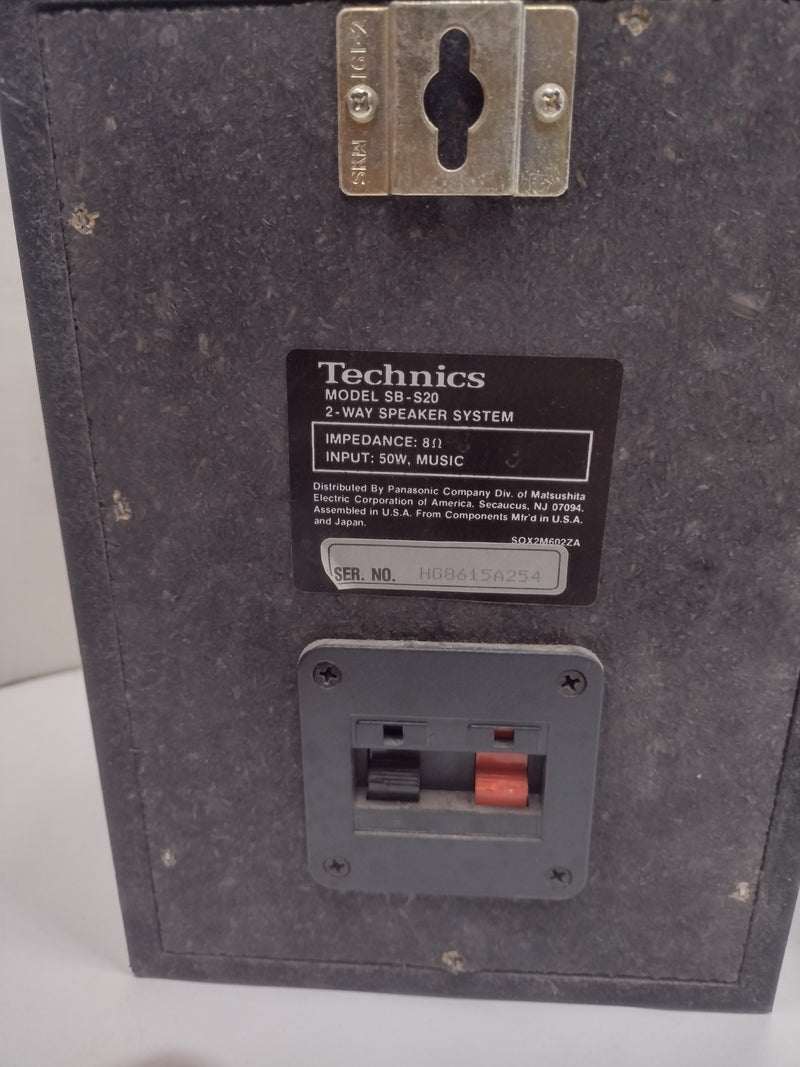 Vintage Technics SB-S20 2-Way 50W Bookshelf Speaker System